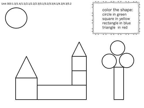 color in the shapes | Teaching Resources