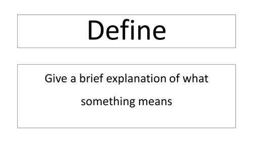 Command word for answering questions