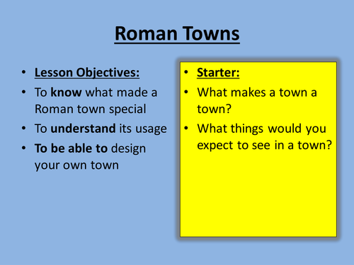 Design a Roman Town