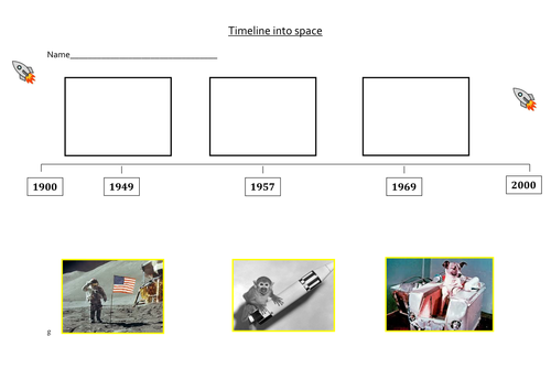 A Space Timeline by emmablenkinsop - Teaching Resources - TES