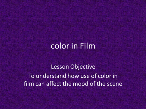Color in Film