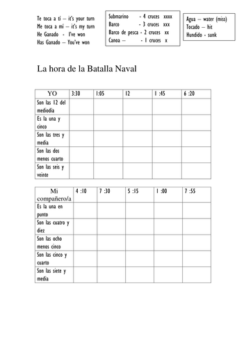 Batalla Naval The time