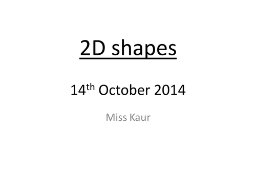 2D shapes - KS3