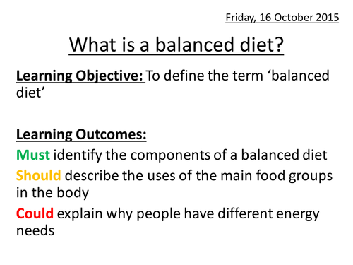 What is a balanced diet?