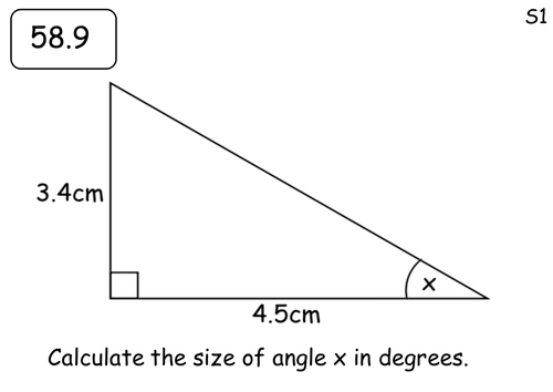 Trigonometry (SOHCAHTOA) loop cards