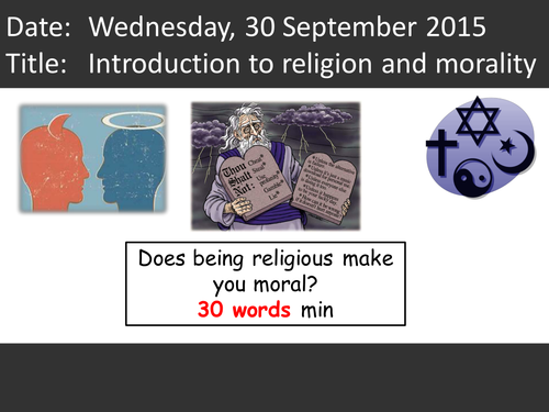 Introduction to religion and morality