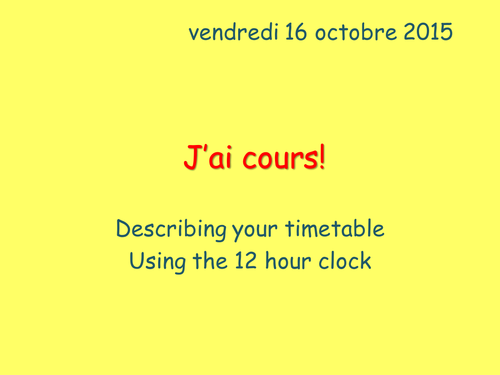 Studio 1 Module 2 j'ai cours