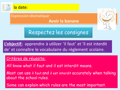 respectez les consignes Expo GCSE