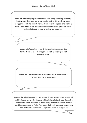 Were the Celts Cut Throat