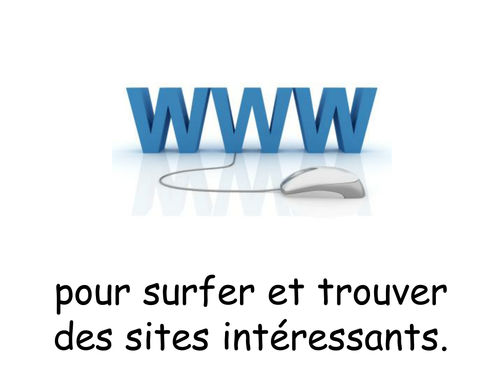 Reasons for using the Internet (pour + Infinitive)