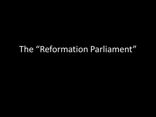 The Reformation Parliament Decision Making Game