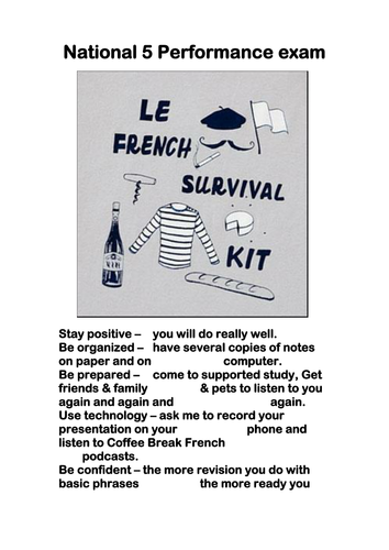 National 5 French Performance exam survival guide