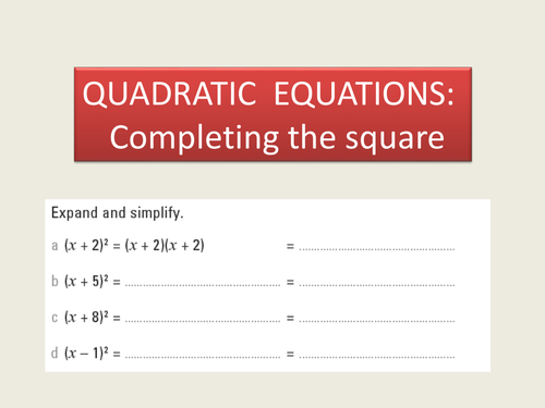 Completing the square