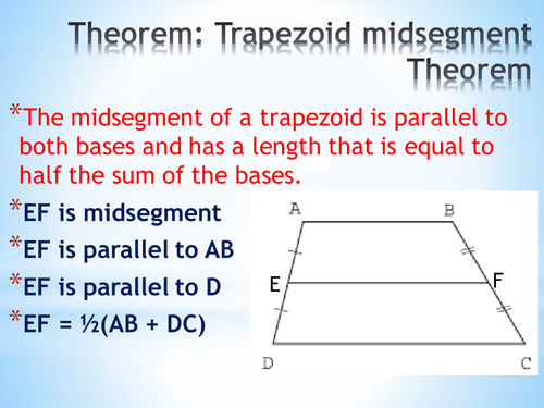 Midline segment of a trepezoid theorem