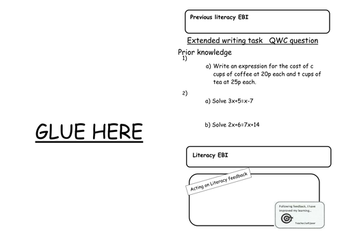 QWC math question - literacy problem solving