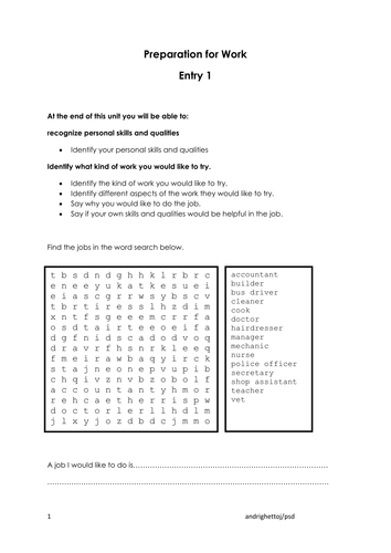 PSD Preparation for Work entry1