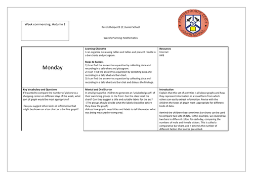 year 5 Data Handling