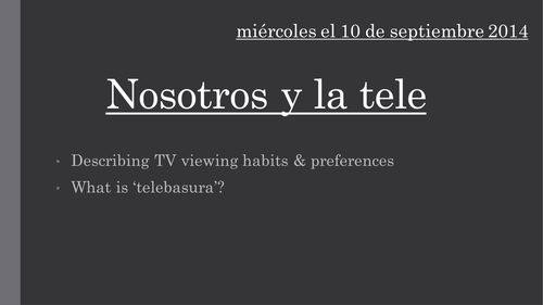 Nosotros y la tele