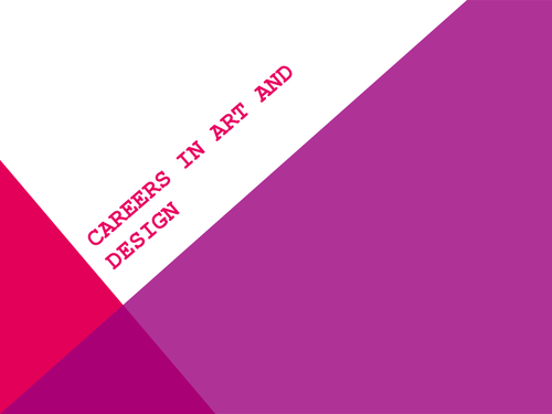 Careers in Art and Design | Teaching Resources