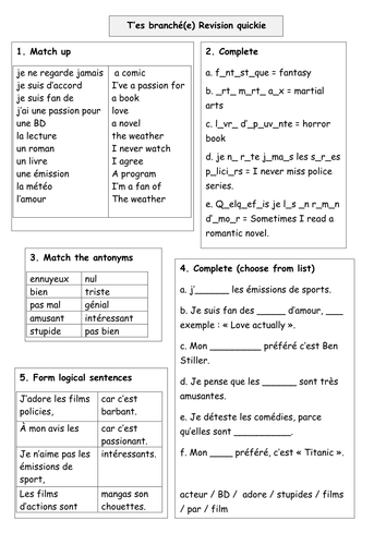 'Revision quickie' | Teaching Resources