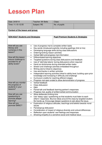 Ofsted Lesson - Christianity and Abortion
