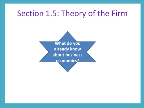 IB Theory of The Firm Collection of Lessons