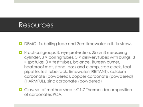 C1.7 Thermal Decomposition Carbonates PCA