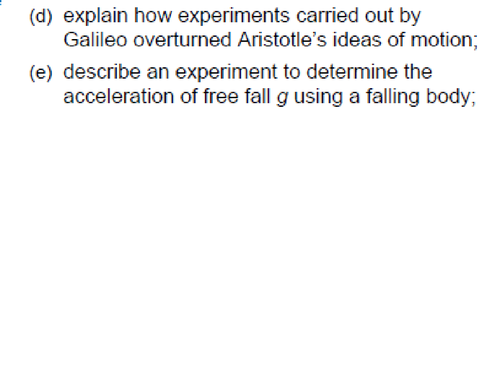 Galileo vs Aristotle