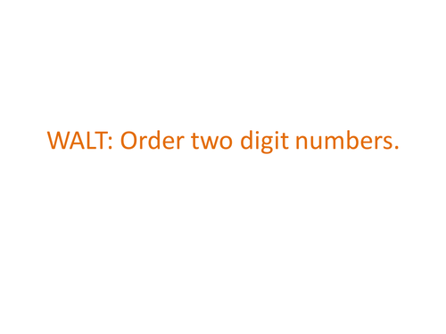 Ordering two digit numbers