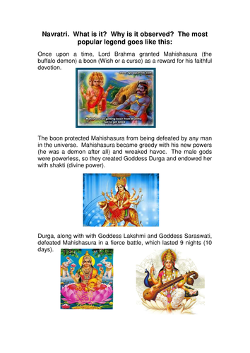 Navratri.  What is it?  Why is it observed?