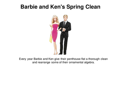 Barbie and Ken's Rearranging Formulae