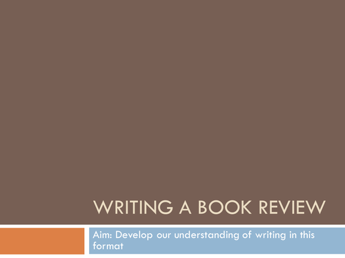 Writing a Book Review