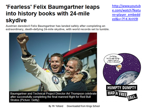 Speed of Sound Freefall Felix Baumgartner