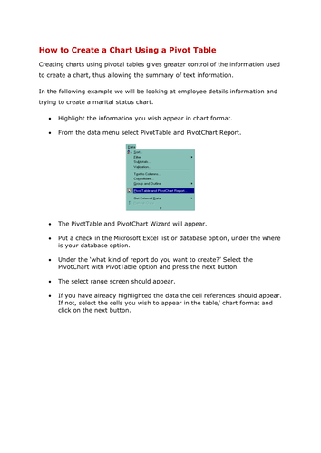 Word processing handouts various