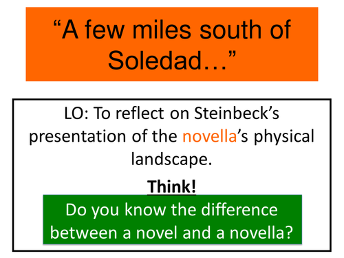 Of Mice and Men setting starter.