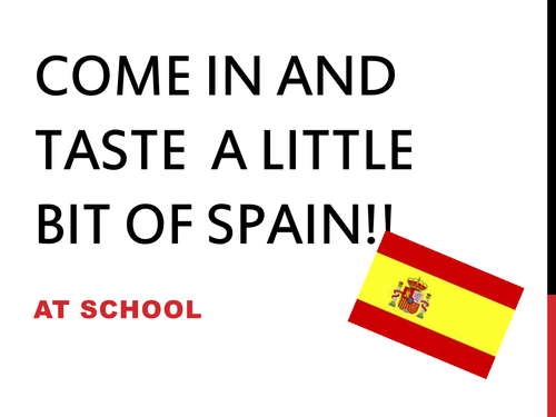 Presentation for Spanish Cooking Club