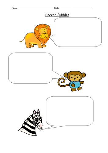 bubble speech worksheet by LA/Special for Speech Bubble worksheet needs