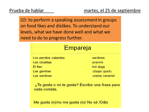 Group talk - Food and Drink