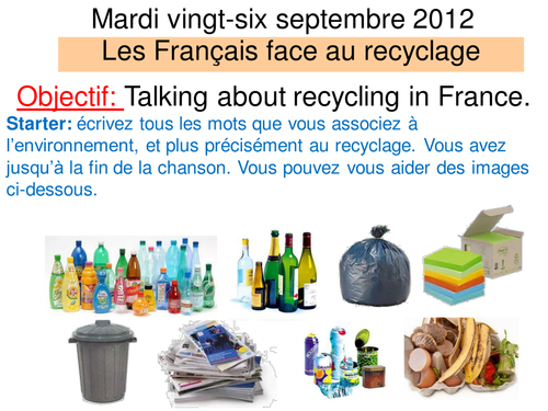 Les Francais et le recyclage