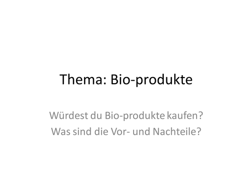 Bioprodukte - PPT