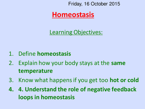 PPT on Homeostasis thermo, gluco and hydro regulat