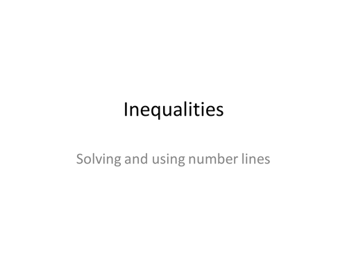 Inequalities