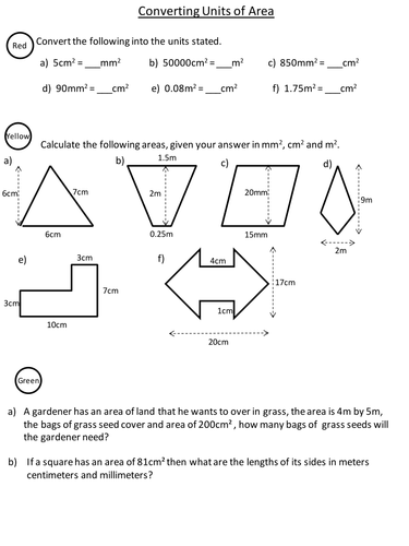 Converting units of area