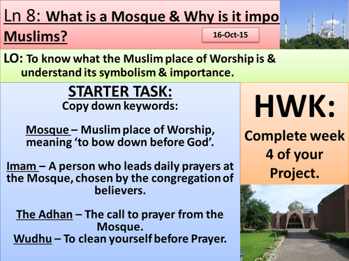 KS3 Year 9 Islam, Mosque and Imam