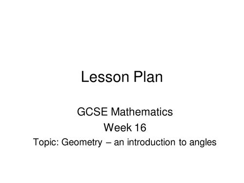 GCSE lesson plans in PowerPoint  - Set 1