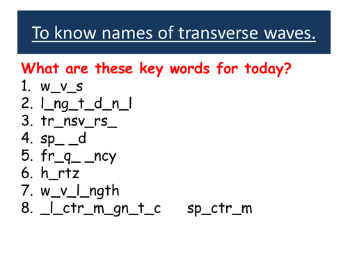 Waves and the electromagnetic spectrum