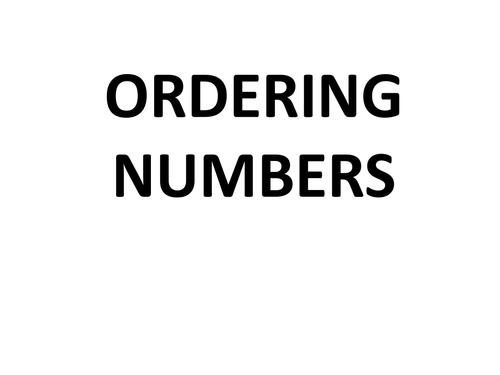 ordering-numbers-teaching-resources