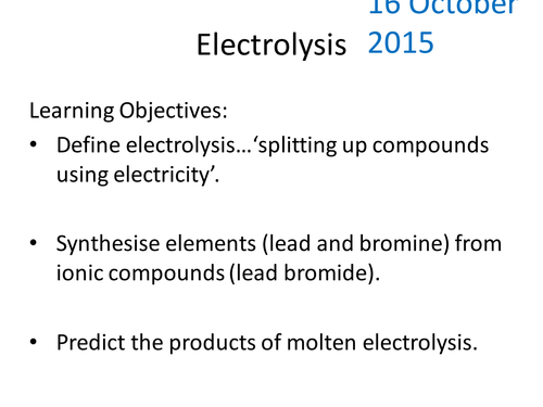 AQA C2.5.4 Electrolysis