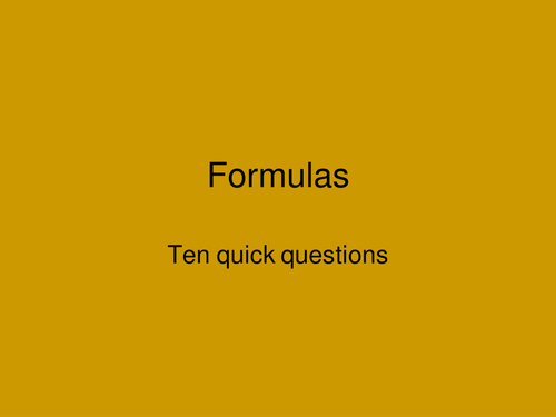 Formula substitution