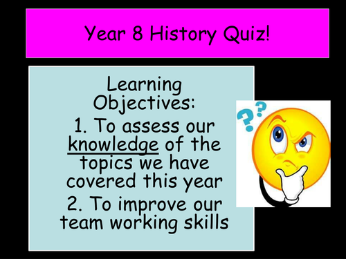 End of Year Quiz - Year 8